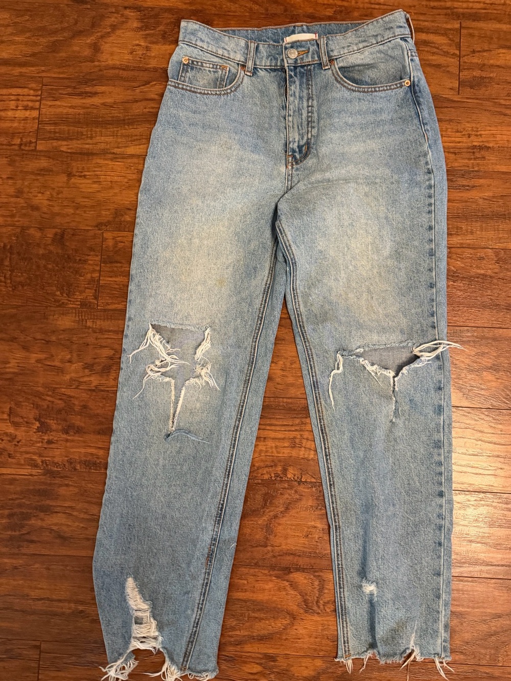 BDG Light Blue Denim Jeans with Contrast Stitching